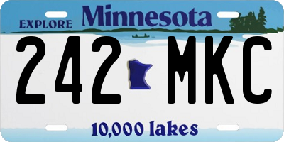 MN license plate 242MKC