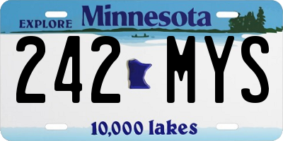 MN license plate 242MYS