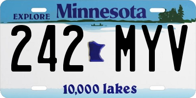 MN license plate 242MYV