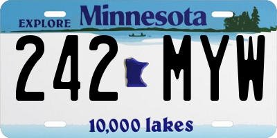 MN license plate 242MYW