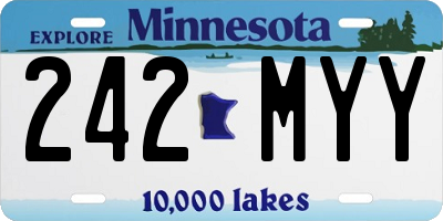 MN license plate 242MYY