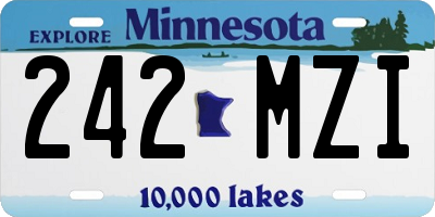 MN license plate 242MZI