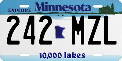 MN license plate 242MZL