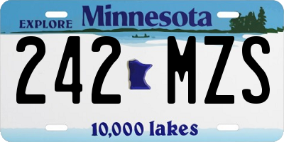 MN license plate 242MZS