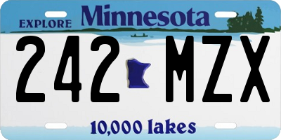 MN license plate 242MZX