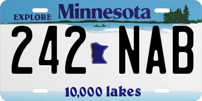 MN license plate 242NAB