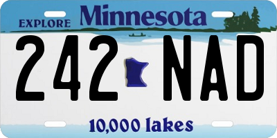 MN license plate 242NAD