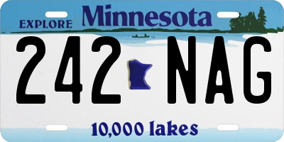 MN license plate 242NAG