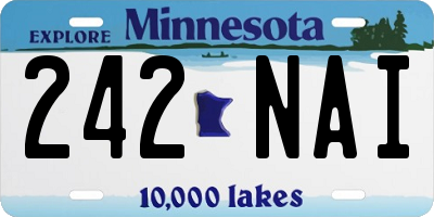 MN license plate 242NAI