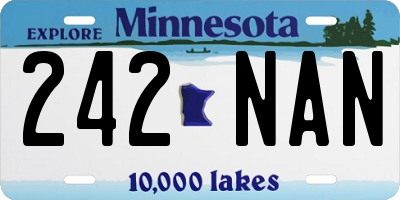 MN license plate 242NAN