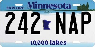 MN license plate 242NAP