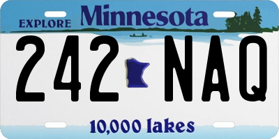 MN license plate 242NAQ