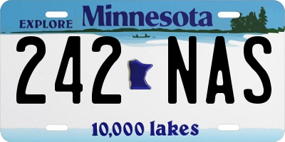 MN license plate 242NAS
