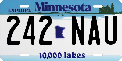 MN license plate 242NAU