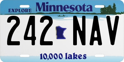 MN license plate 242NAV