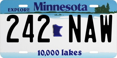 MN license plate 242NAW