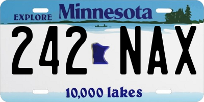 MN license plate 242NAX
