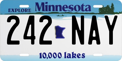 MN license plate 242NAY