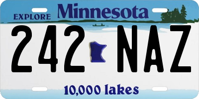 MN license plate 242NAZ