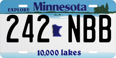 MN license plate 242NBB