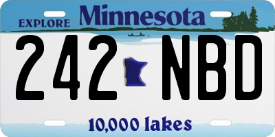MN license plate 242NBD