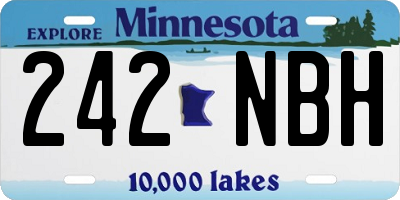 MN license plate 242NBH