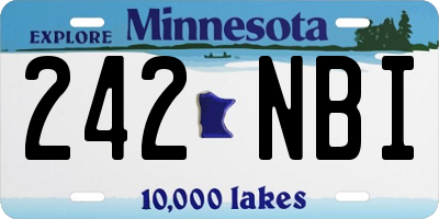 MN license plate 242NBI