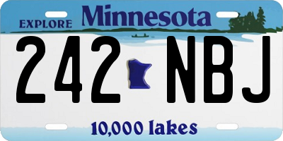 MN license plate 242NBJ
