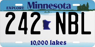 MN license plate 242NBL