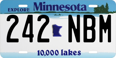 MN license plate 242NBM