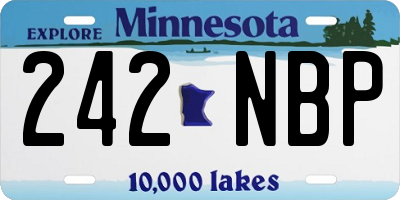 MN license plate 242NBP