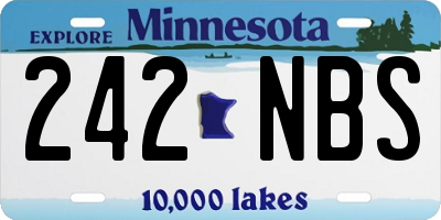 MN license plate 242NBS