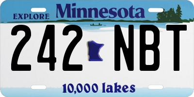MN license plate 242NBT