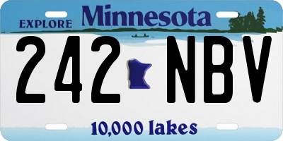 MN license plate 242NBV