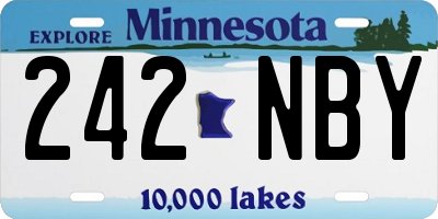 MN license plate 242NBY