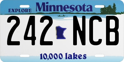 MN license plate 242NCB