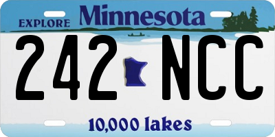 MN license plate 242NCC