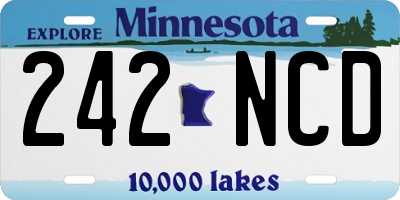 MN license plate 242NCD