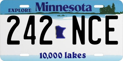 MN license plate 242NCE
