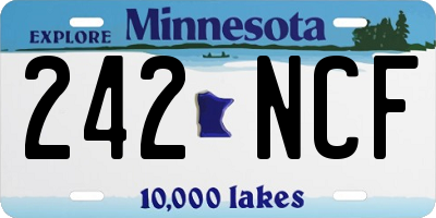 MN license plate 242NCF
