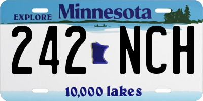 MN license plate 242NCH