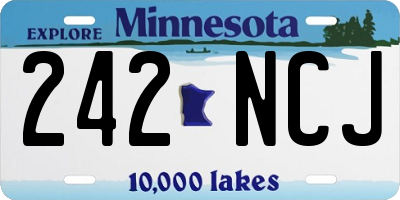MN license plate 242NCJ
