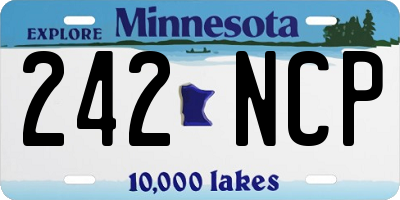 MN license plate 242NCP