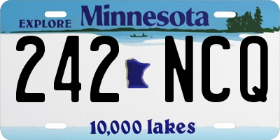 MN license plate 242NCQ
