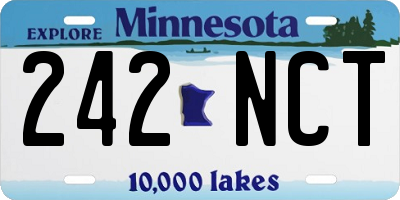 MN license plate 242NCT