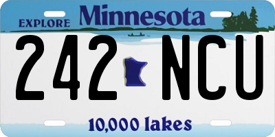 MN license plate 242NCU
