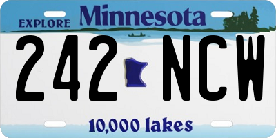 MN license plate 242NCW
