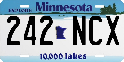 MN license plate 242NCX