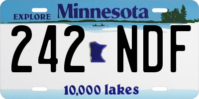 MN license plate 242NDF