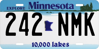 MN license plate 242NMK